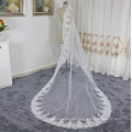 White/Ivory Bridal Veil 3m Long Lace Hem Bridal wedding veils